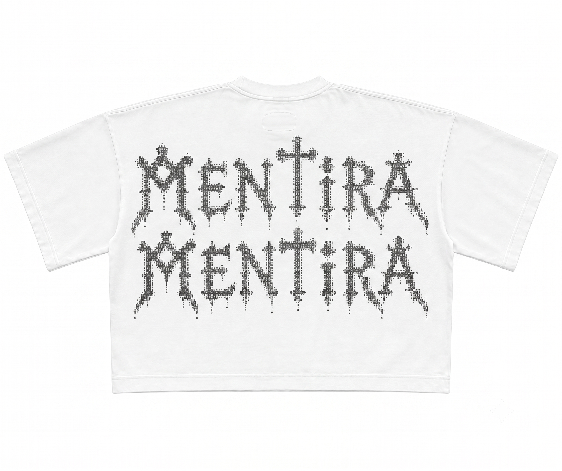 Polera ASCII Blanca