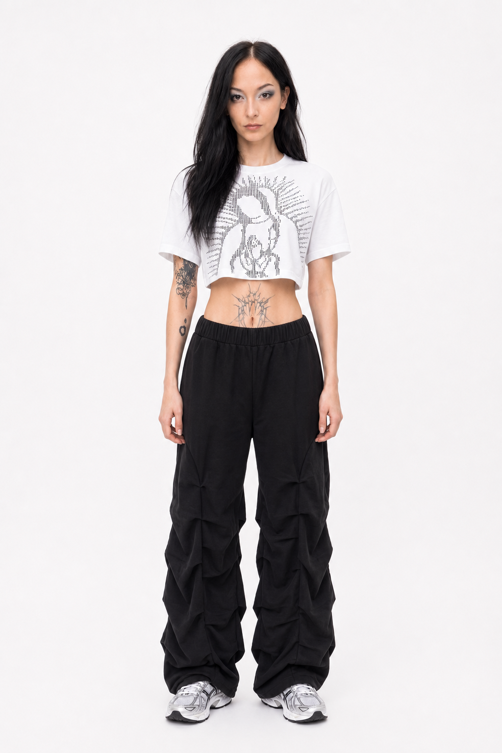 Polera ASCII Blanca