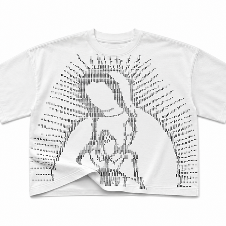 Polera ASCII Blanca