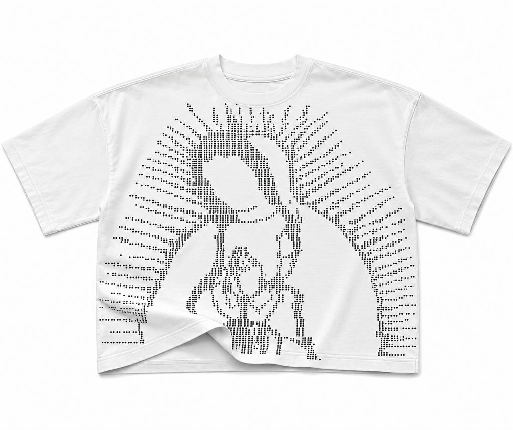 Polera ASCII Blanca