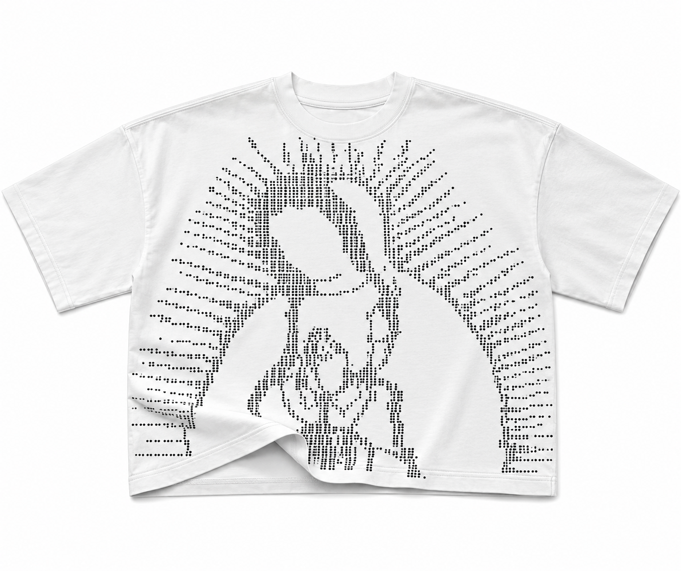 Polera ASCII Blanca